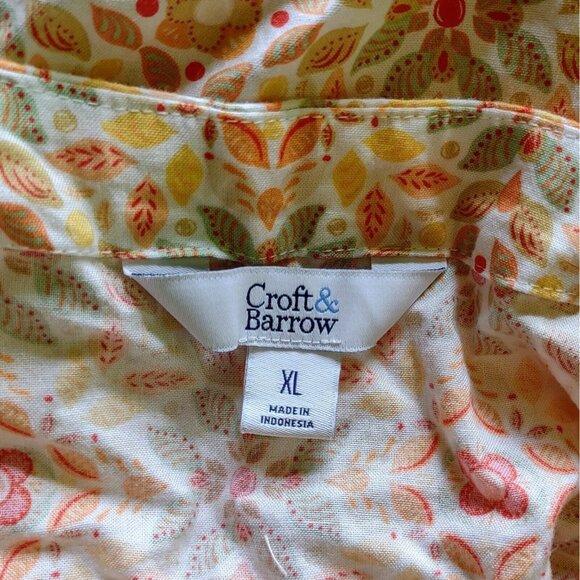 Croft & Barrow Top Blouse Multicolor Women Size XL V Neck - Picture 5 of 7